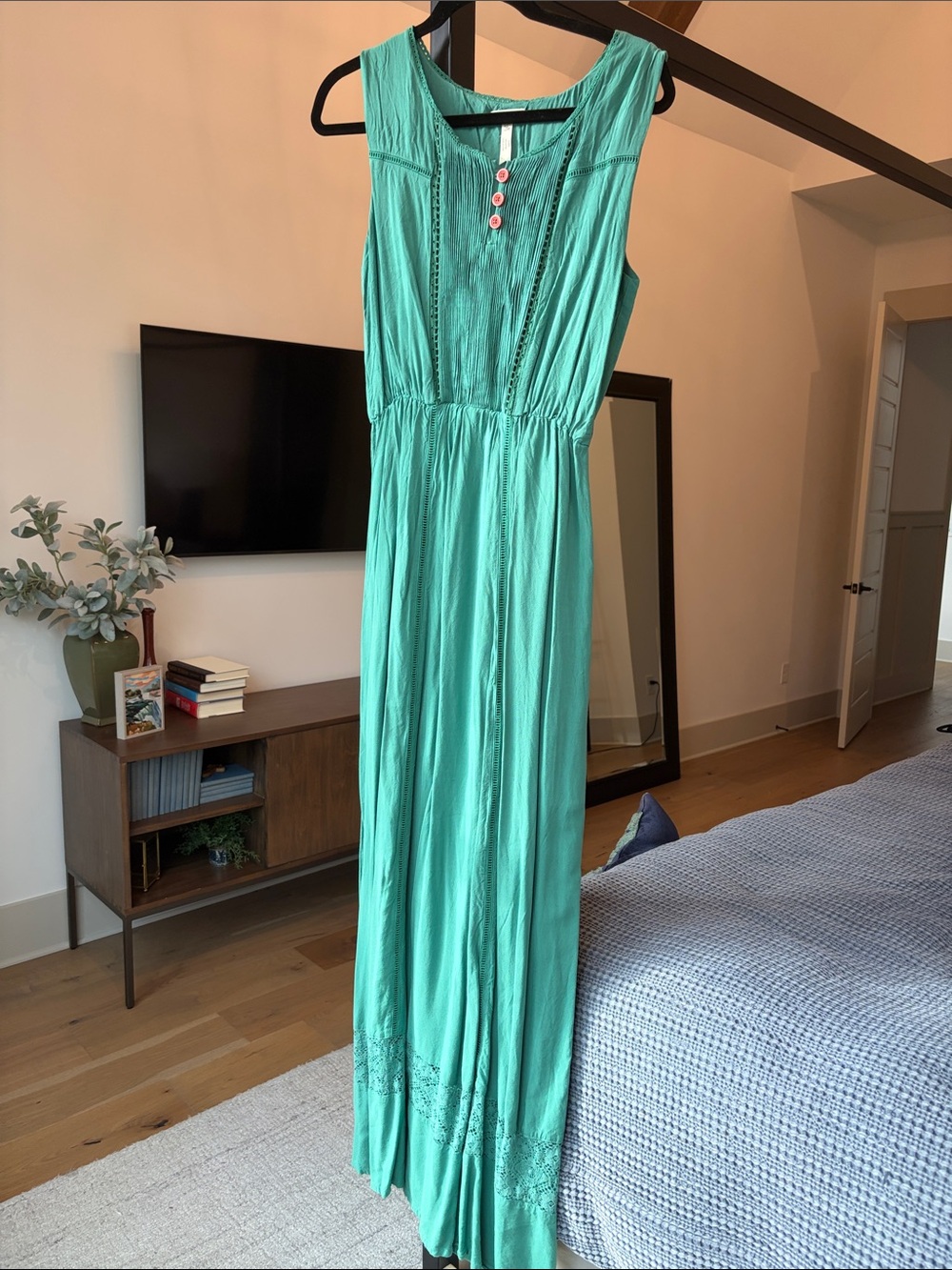Matilda Jane Teal/Green Sleeveless Maxi Cotton